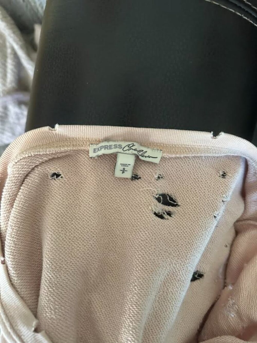 Express Distressed Sweatshirt – Size Small - Picture 2 of 2